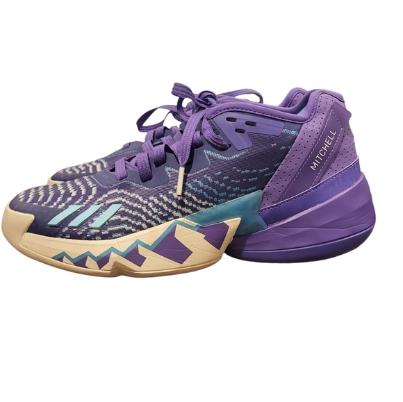 Adidas Mens D.O.N. Issue 4 Donovan Mitchell Purple Sneakers Shoes Size 8 - Picture 1 of 10